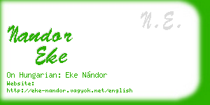 nandor eke business card